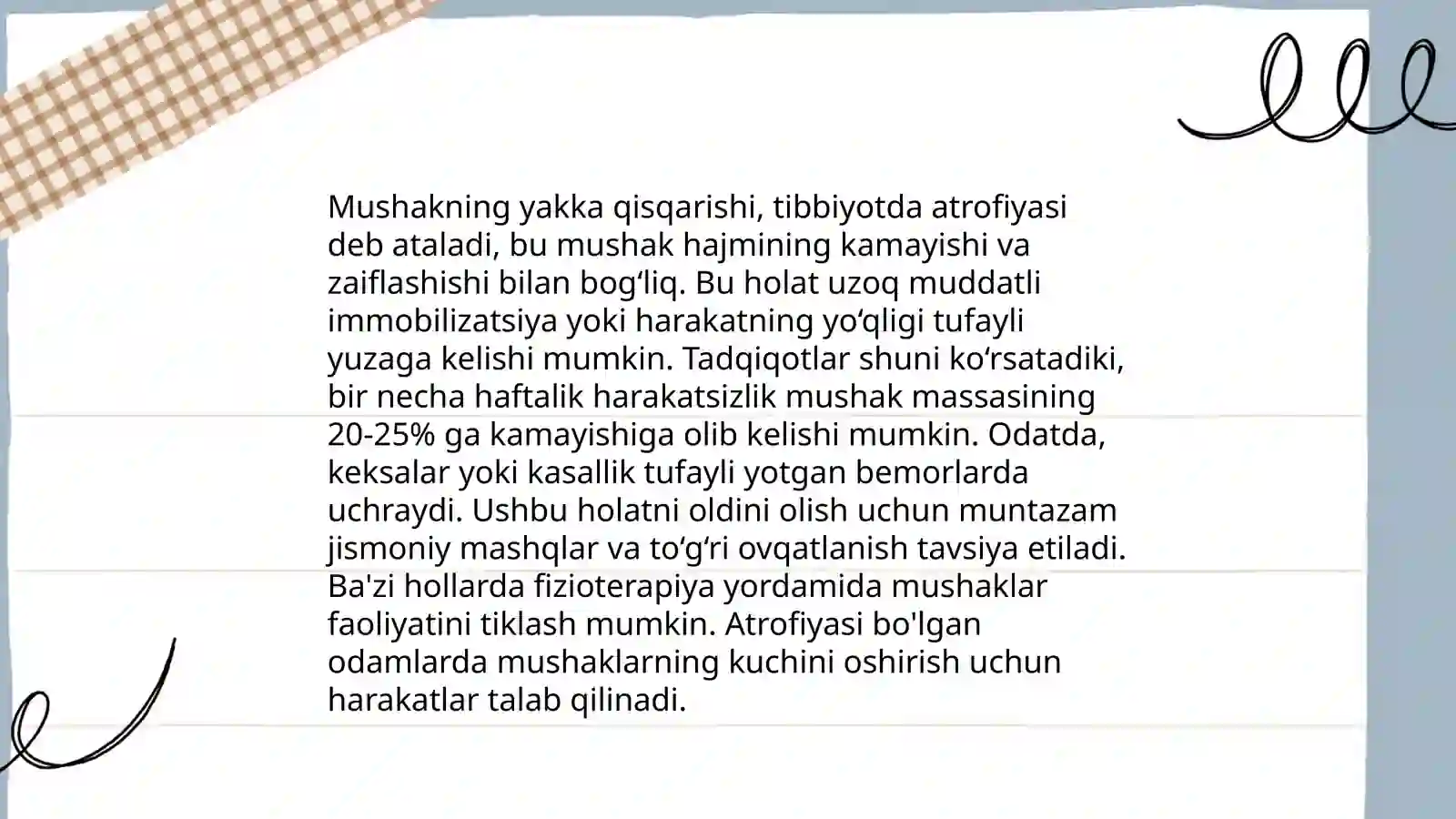 Mushaklar xossalari 4