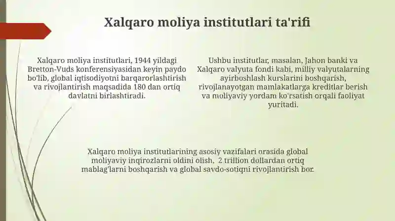 Xalqaro moliya institutlari 4