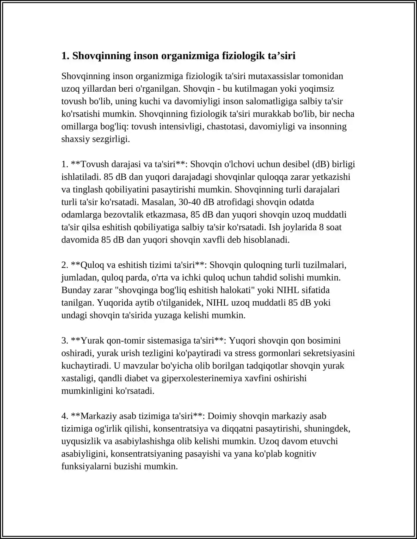 INSON ORGANIZMIGA SHOVQINNING TAʼSIRI VA UNINI KAMAYTIRISH VOSITALARI 4