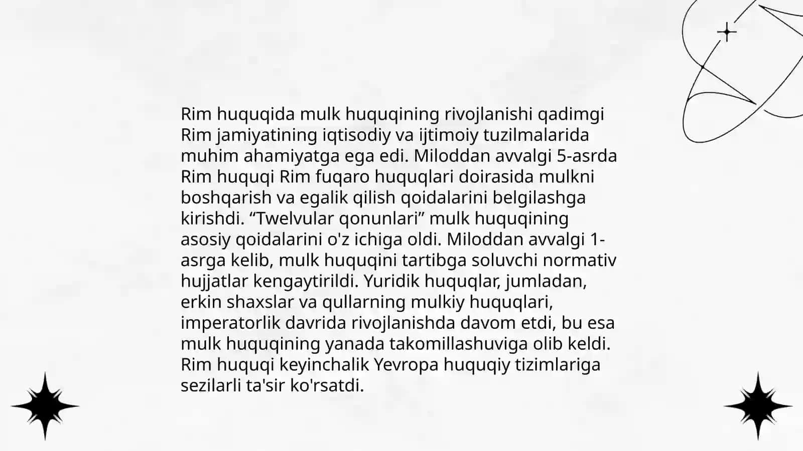 O‘zbekiston va Rim huquqida mulk huquqini himoya qilish 4