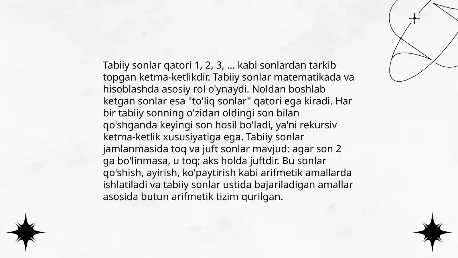 Natural sonlarning ta'rifi 4