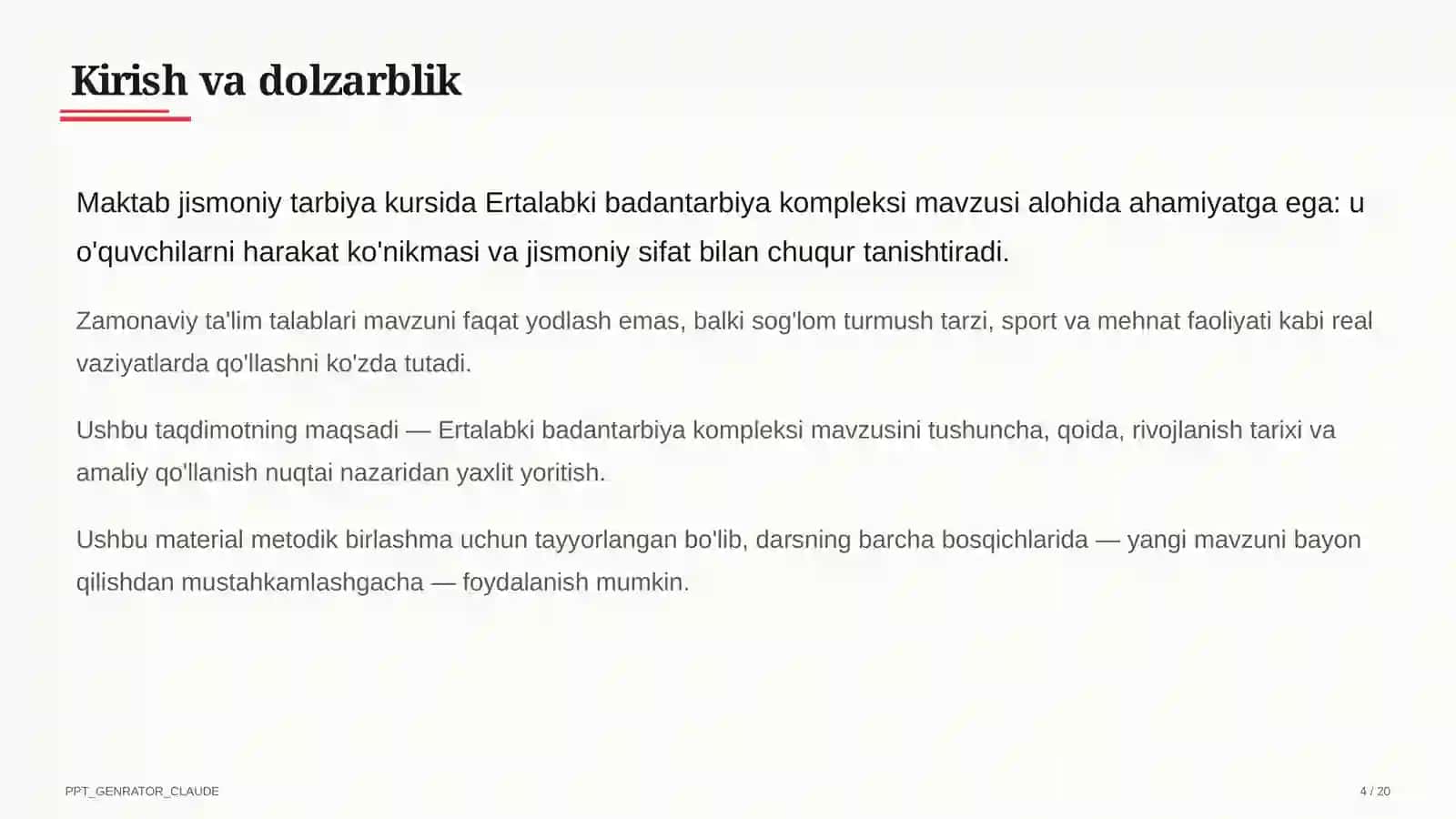 Ertalabki badantarbiya kompleksi (1-sinf) 4