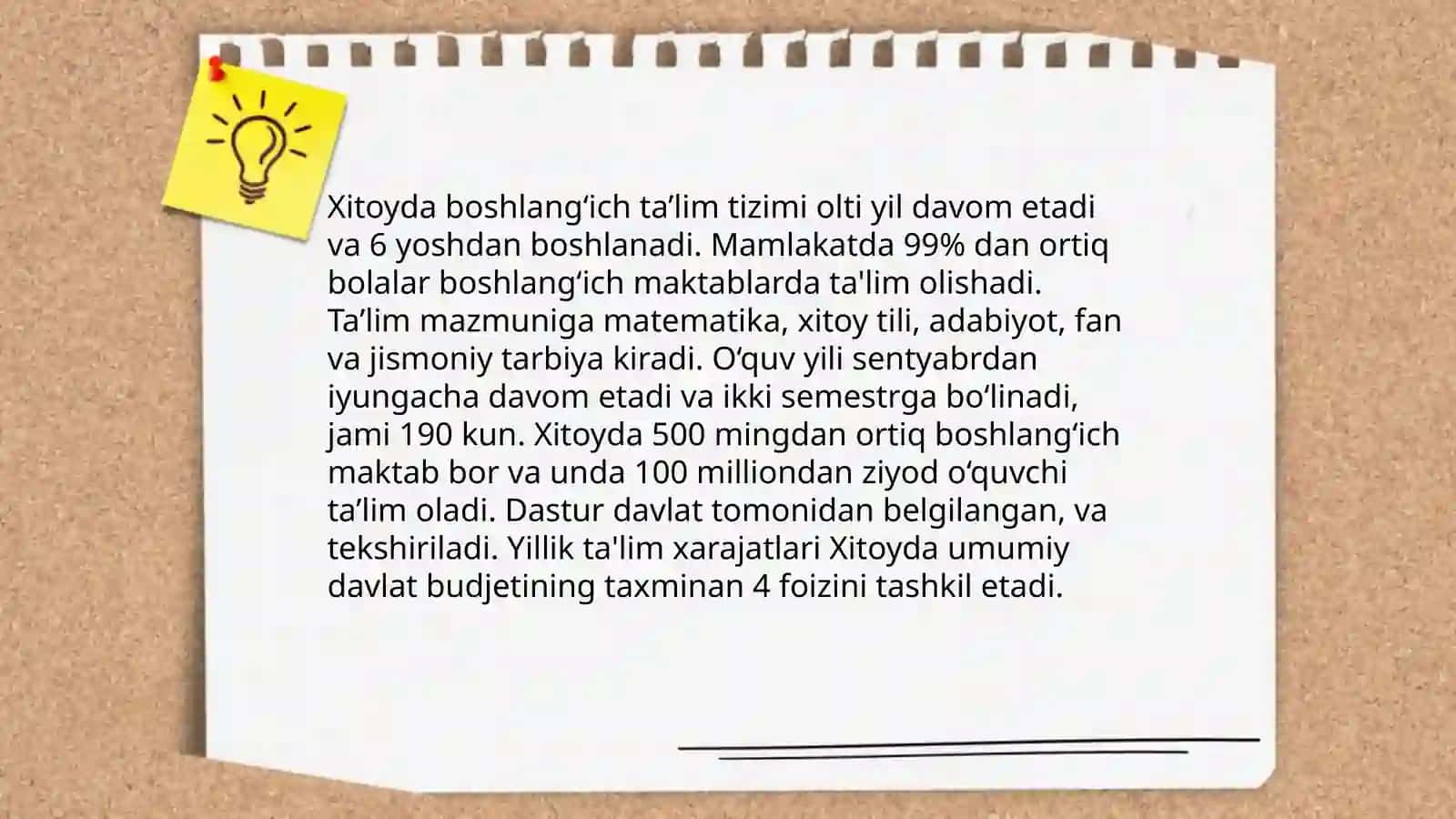 XITOY DAVLATI TAʼLIM TIZIMINING O'ZIGA XOS XUSUSIYATLARI 4
