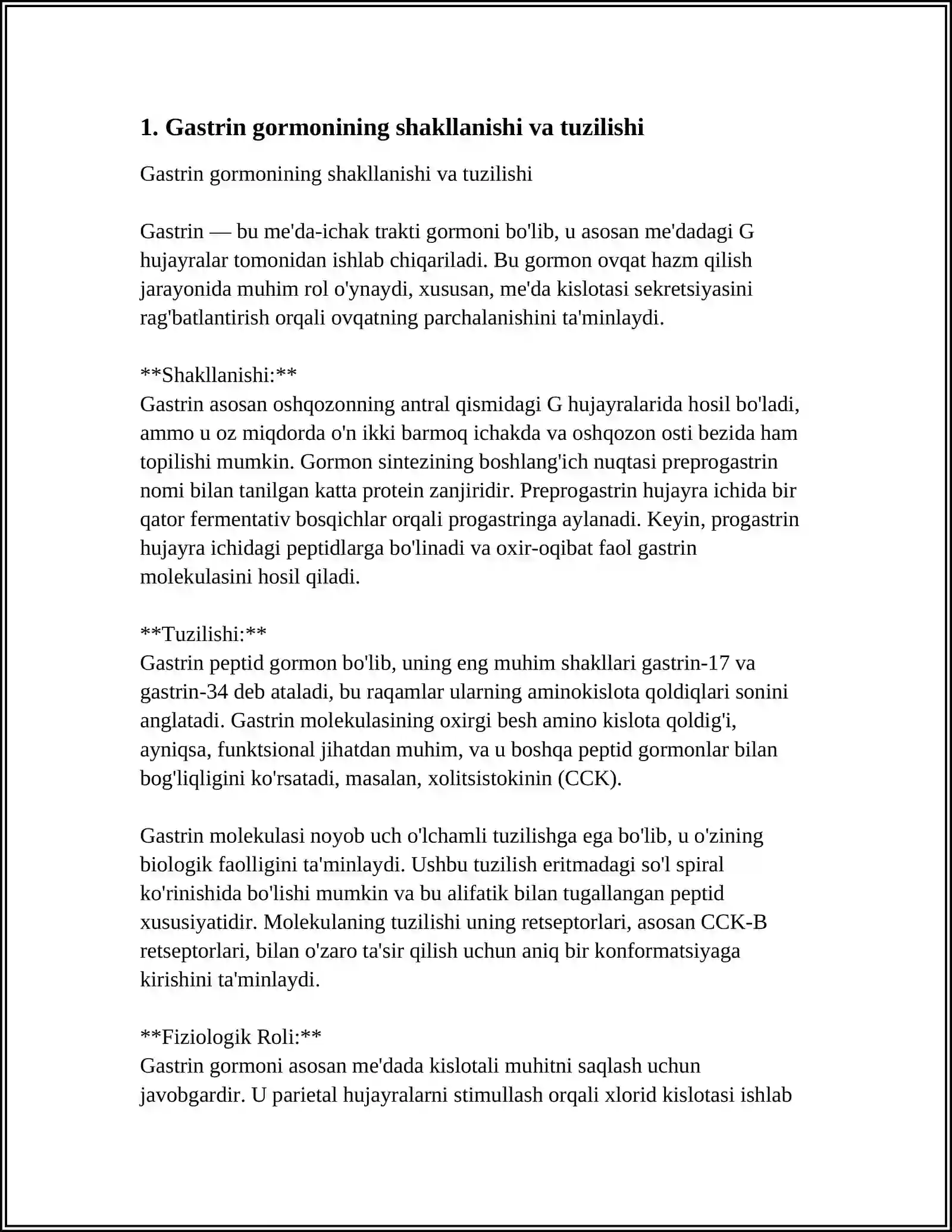 Gastrinning biokimyo fanidagi ahmiyati 4