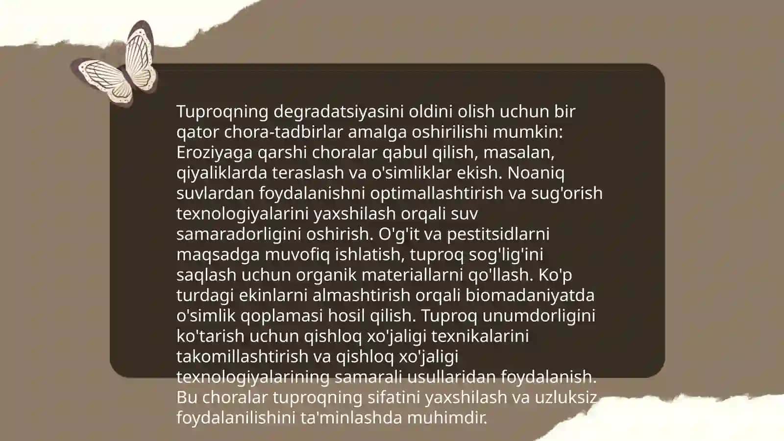 Qoraqalpoqistonda yer resuslarini muhofaza qilish masalalari, Qoraqalpoqistonda tuproqdan foydalanish bõyicha innovatsion texnologiyalarni qõllash 4