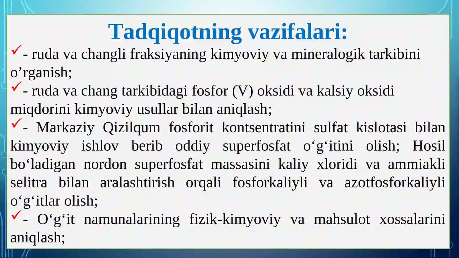 Fosforli oʻgʻitlar ishlab chiqarish 4