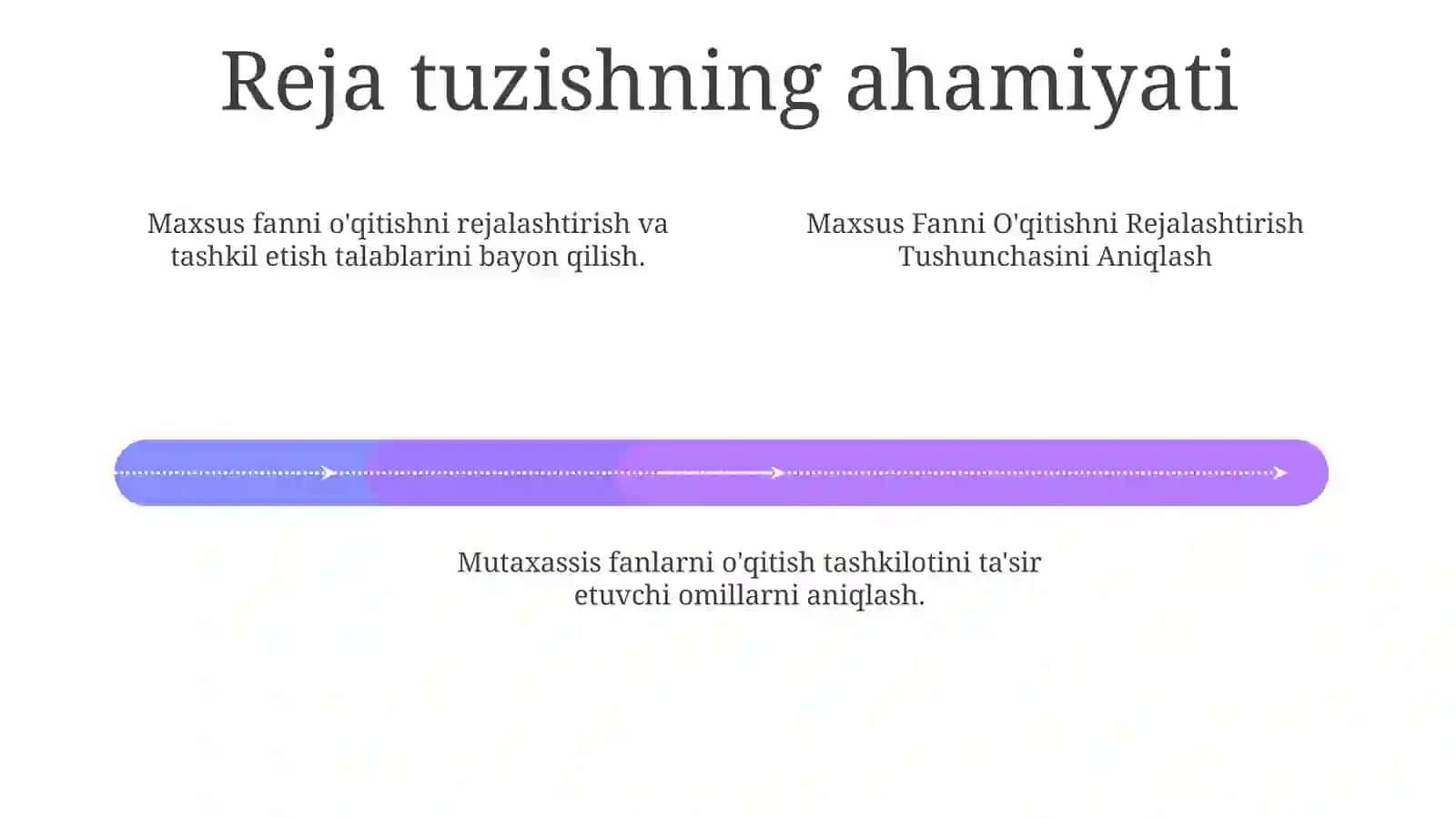 Mutaxassislik Fanlarini O'qitish Rejasi 4