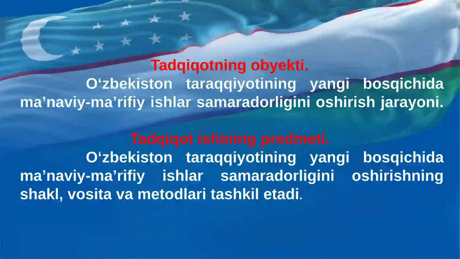 O‘zbekiston taraqqiyotining yangi bosqichida ma’naviy-ma’rifiy ishlar samaradorligini oshirishning o‘ziga xos xususiyatlari 4