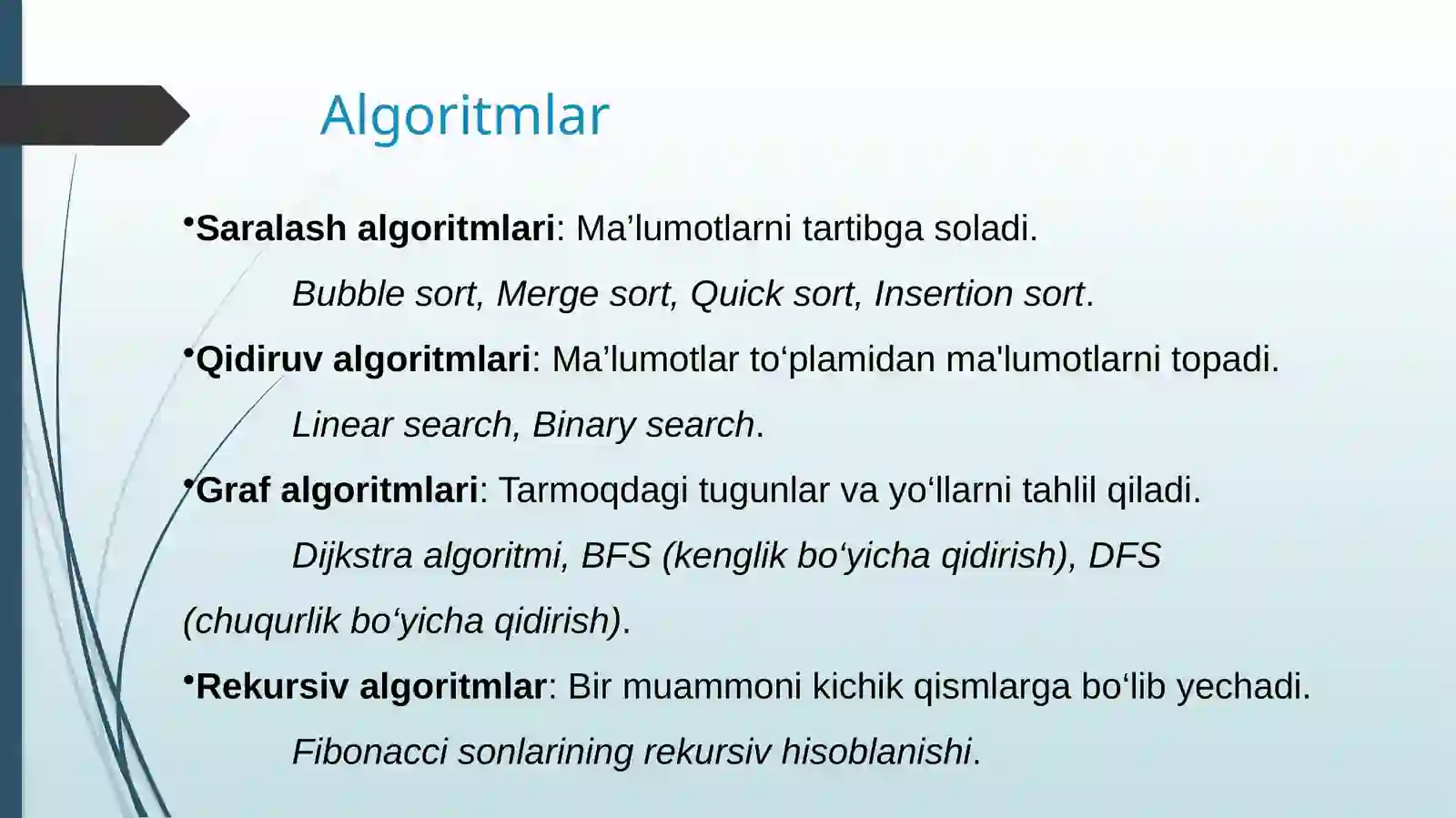 ALGORITM VA BS TUSHUNCHASI 4