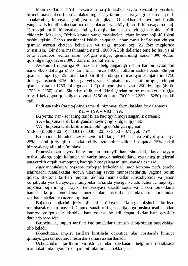 Tashqi savdo siyosati 4