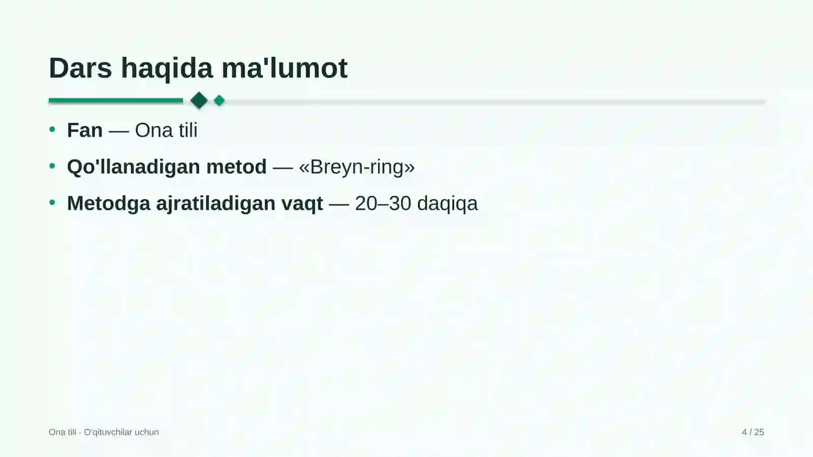 ona tili darslarida breyn ring metodidan foydalanish 2372 4