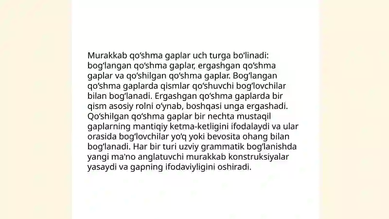 Ergash gapli qòshma gaplar 4