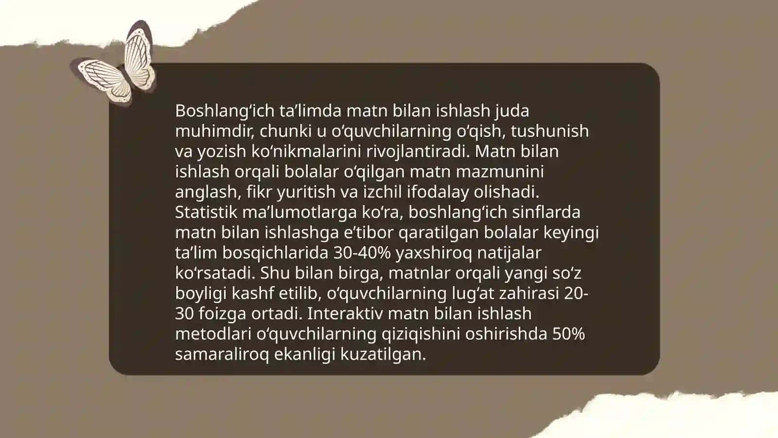 Boshlangich ta'lim Matn ustida ishlashning maqsad va vazifasi 4