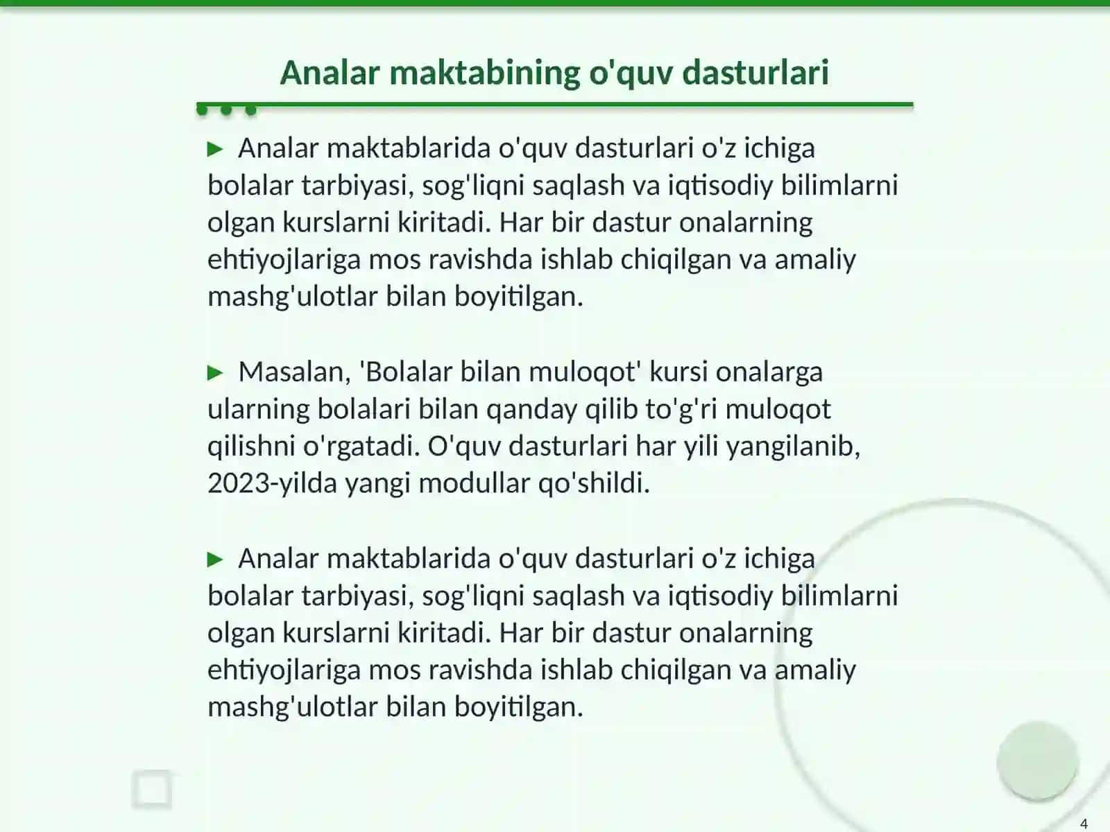 Analar maktabi faoliyatini ilmiy taxlili 4