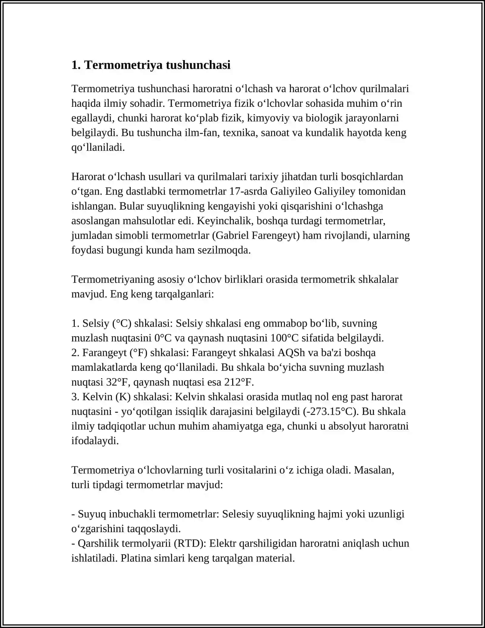 TERMOMETRIYA TERMOMETR TERMOMETRNI ZARARSIZLANTIRISH VA SAQLASH 4