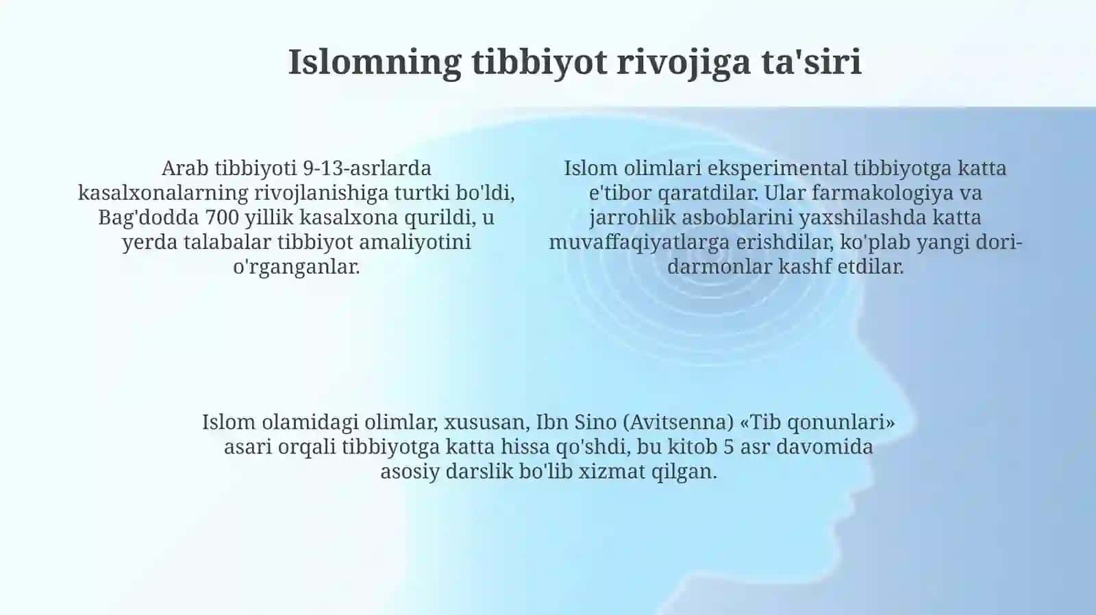 Islomdinining jahon sivilizatsiyasi rivojidagi o'rni 4