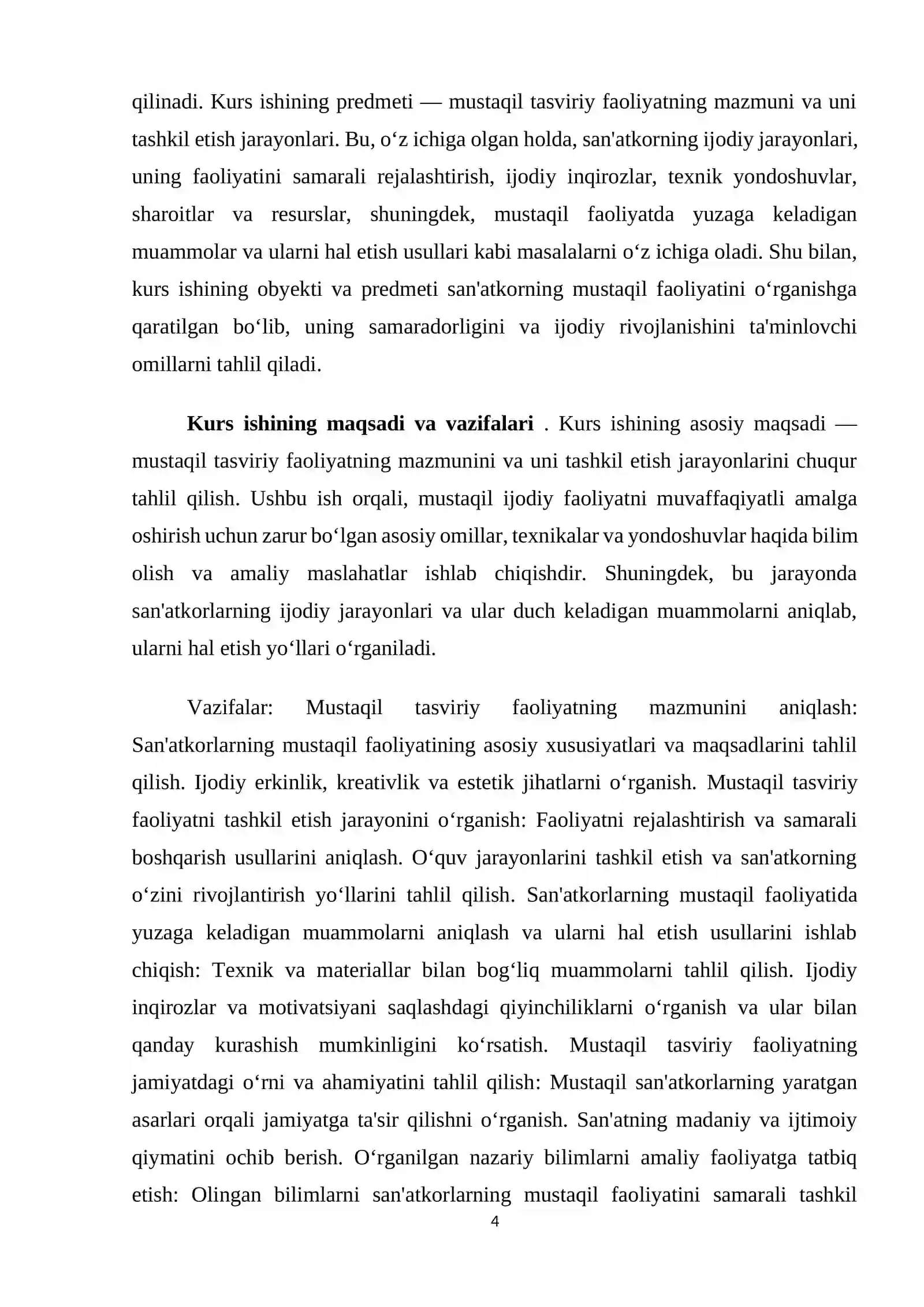 Mustaqil Tasviriy faoliyatning mazmun-mohiyati va tarixi 4