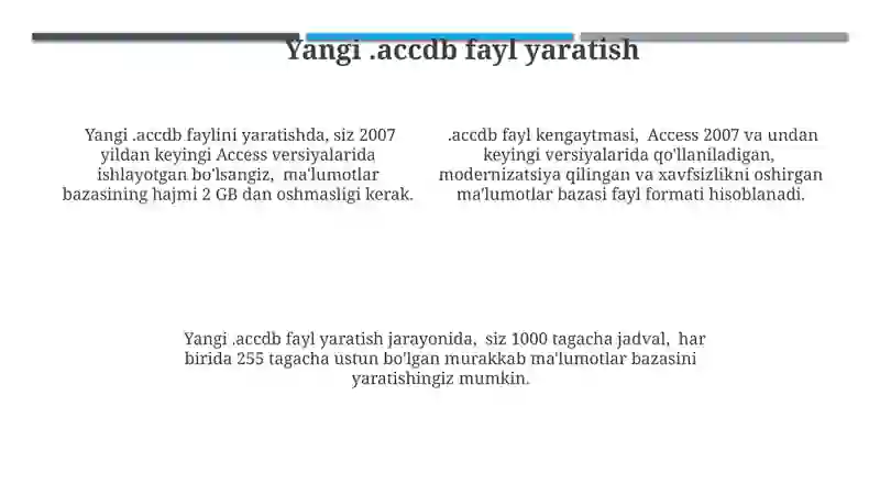 Microsoft Access Fayl Kengaytmalari 4