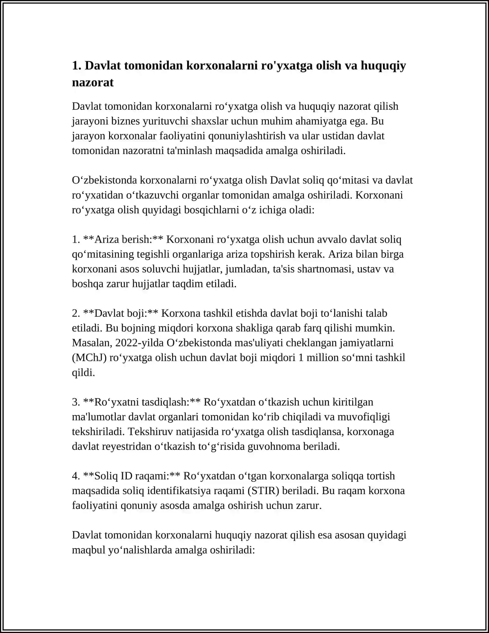 KORXONALAR FAOLIYATINI DAVLAT TOMONIDAN TARTIBGA SOLISH 4