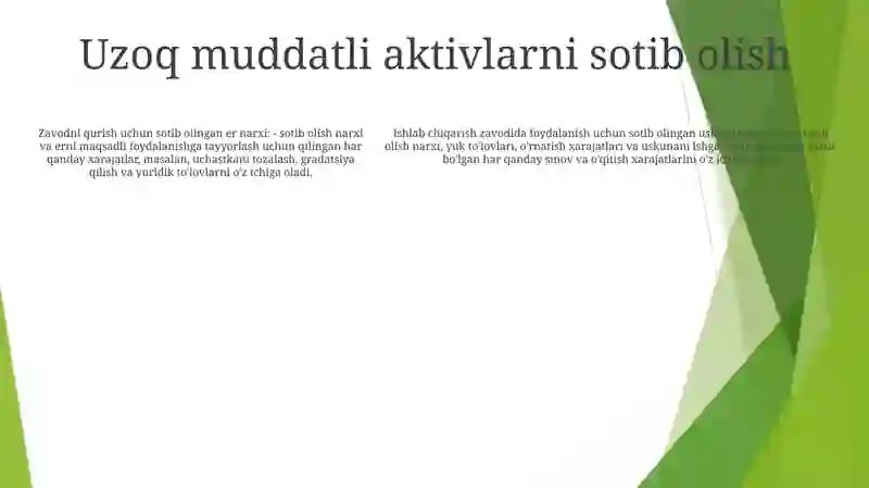 Uzoq Muddatli Aktivlar Hisobi 4