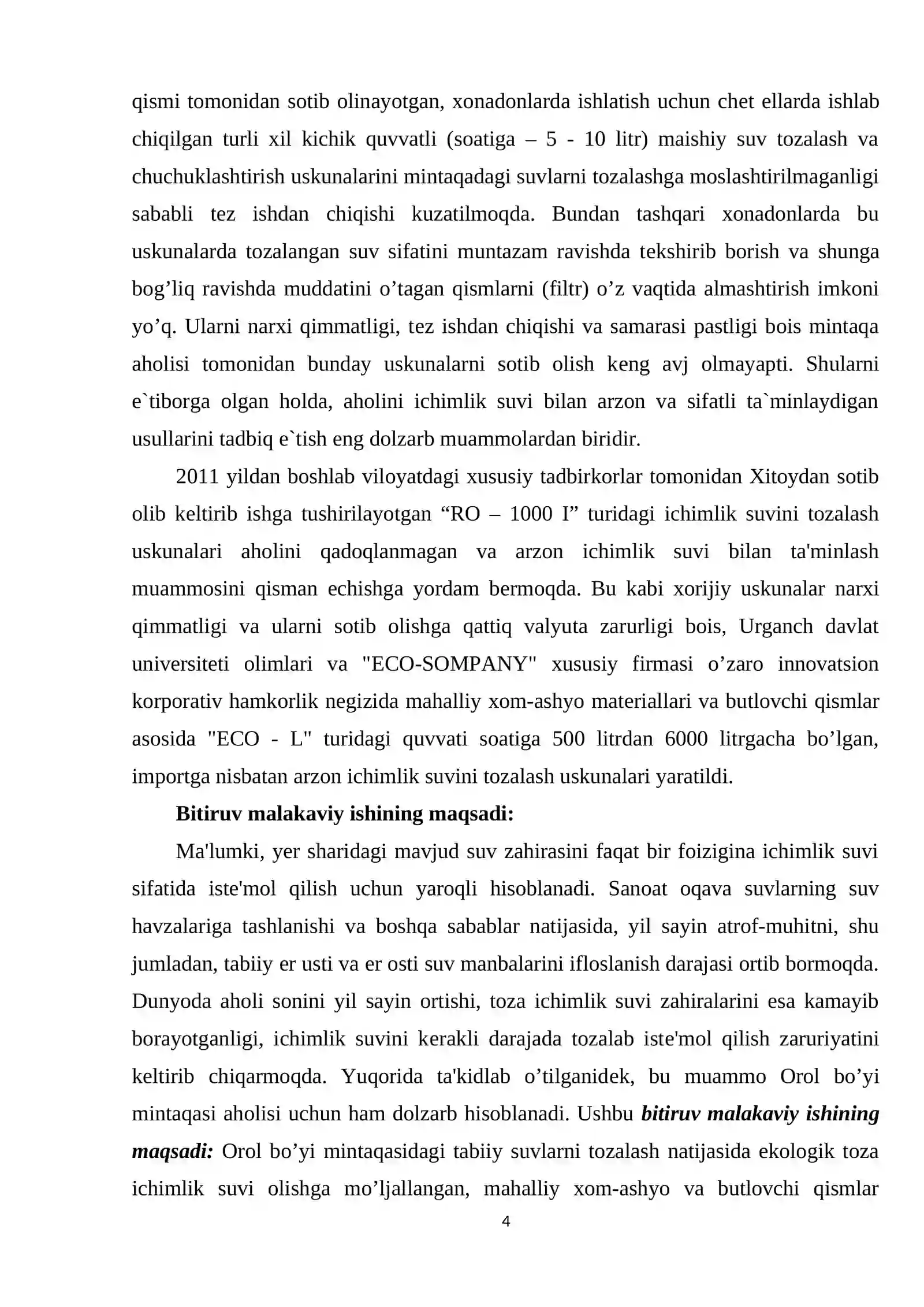 Ichimlik suvini tozalash usullari 4