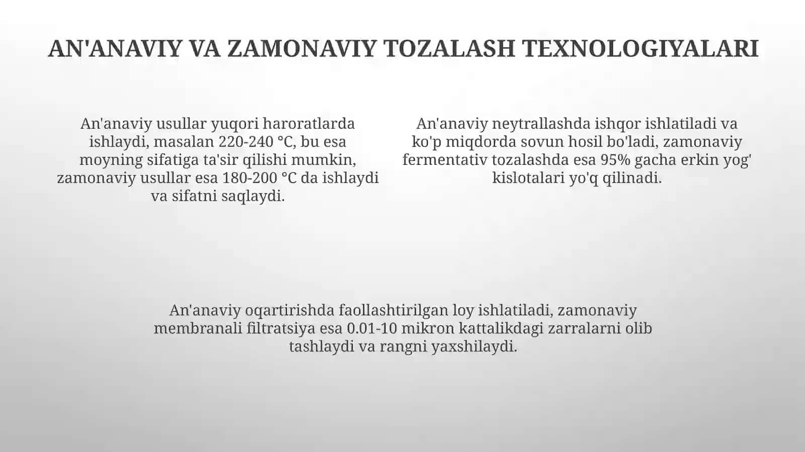 Indov makkajo'xori moyini tozalash texnologiyasi 4