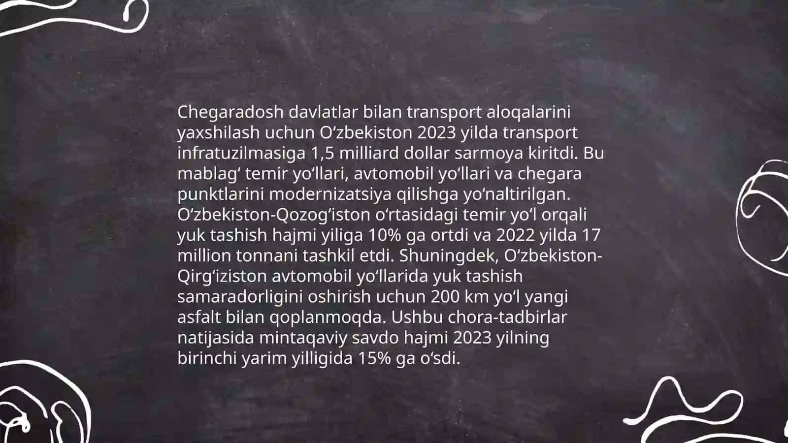 O'zbekiston logistik infratuzilmasini rivojlantirish 4
