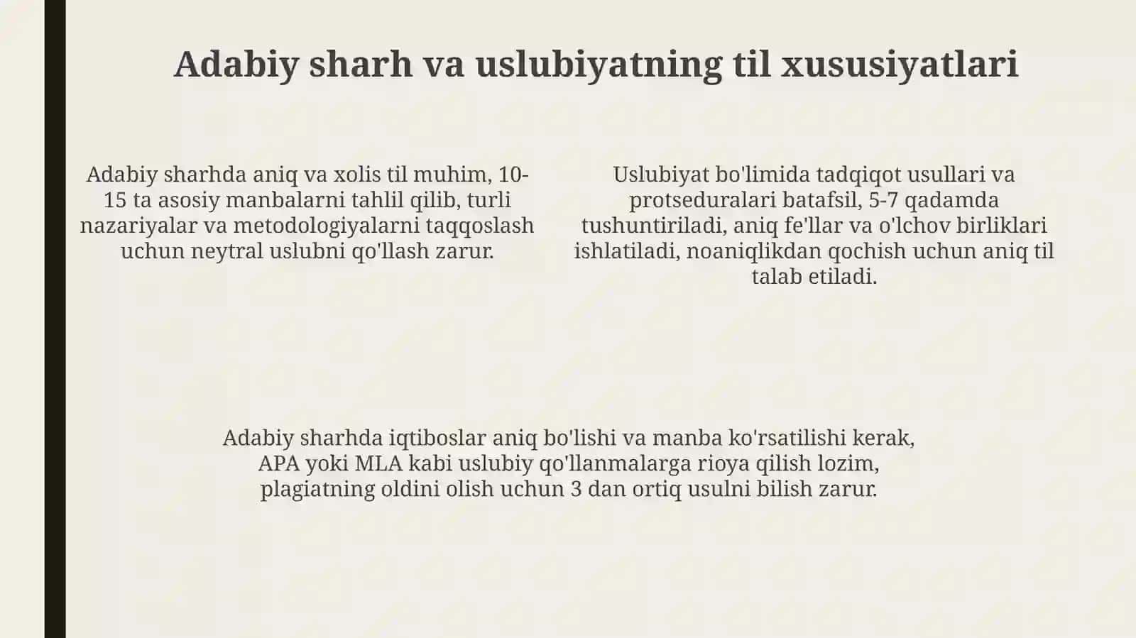 Dastlabki ilmiy tadqiqot yozishda tilim koniyatlari 4