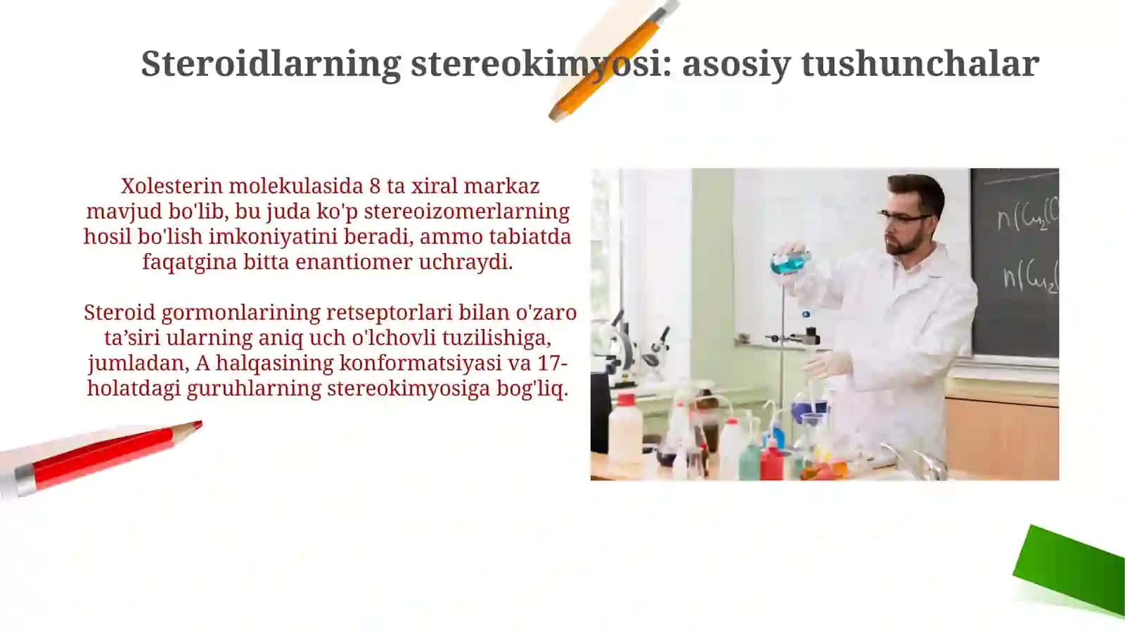 Steroid va terpenlarning sterokimyosi hamda ular ishtirokidagi muhim biologik jarayonlar 4
