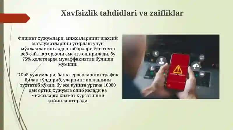 Elektron bank xizmatlari turlari 4