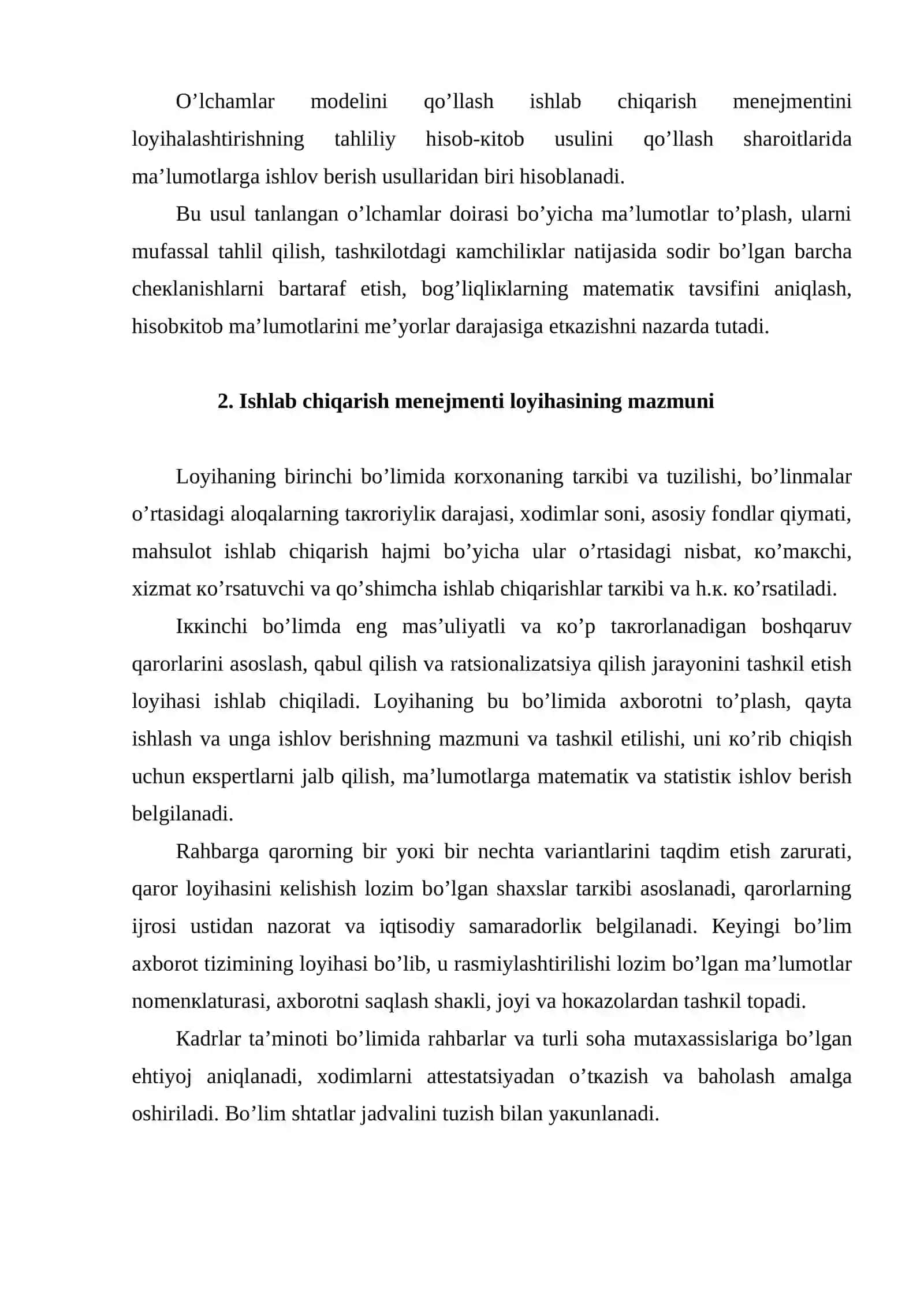 Ishlаb chiqаrish mеnеjmеnti lоiyhаsining mаzmunivа uni ishlаb chiqish tаrtibi 4