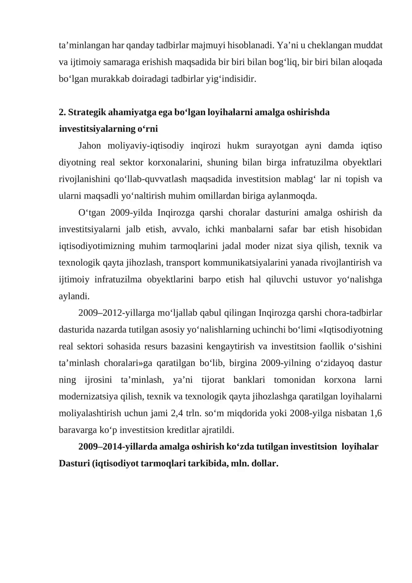 Iqtisоdiyotni rivоjlаntirishdа invеstitsiya lоyihаlаrini аmаlgа 4