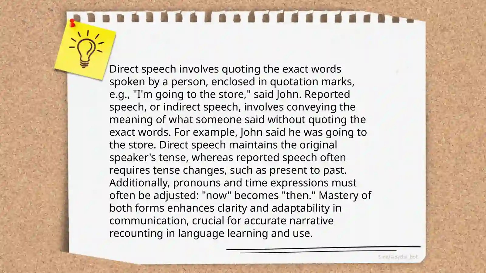 Reported speech 4