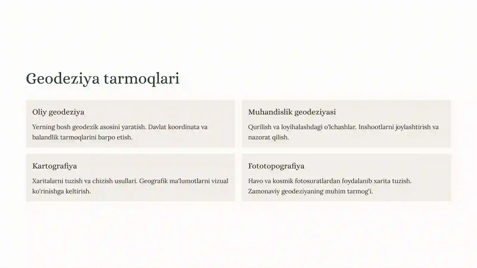 Geodeziya: Yerning vazninianiqlashsan’ati 4