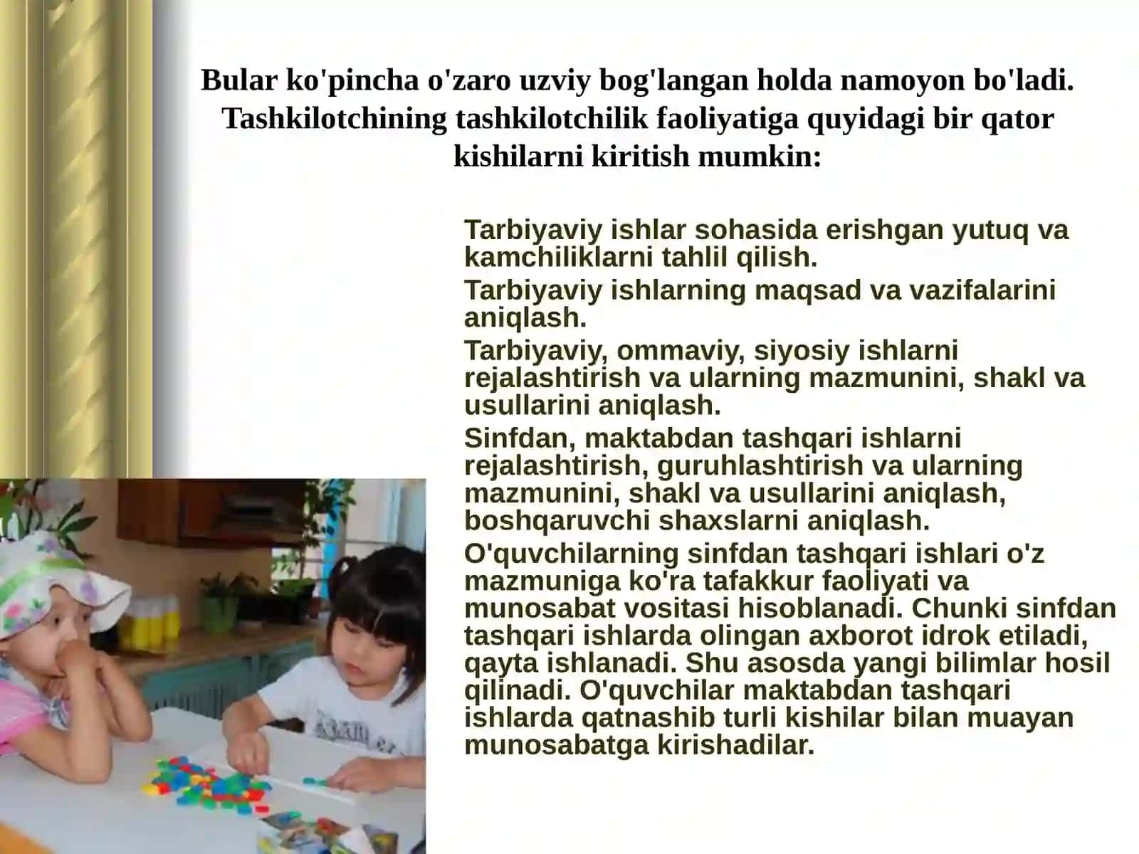 Tarbiyaviy ishlarni tashkilotish uslubi 4