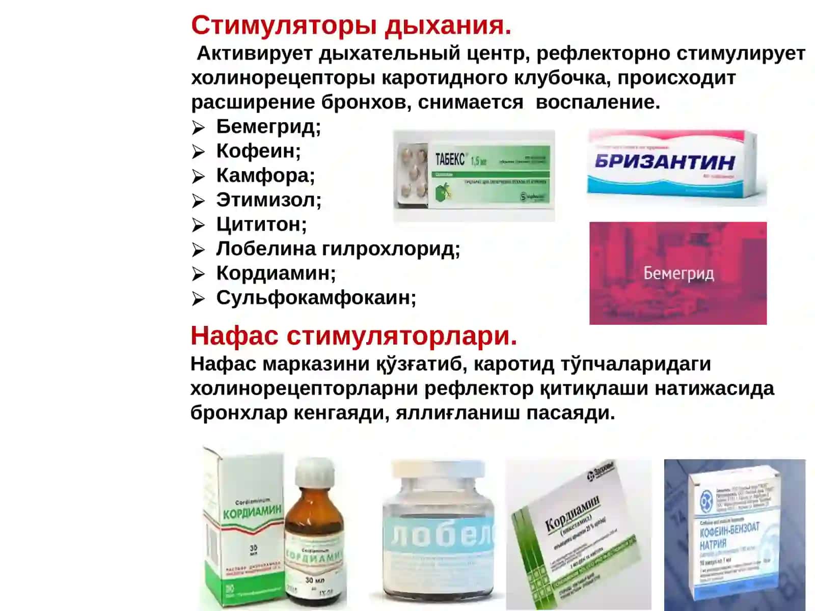 Средства, влияющие на функции органов дыхания 4