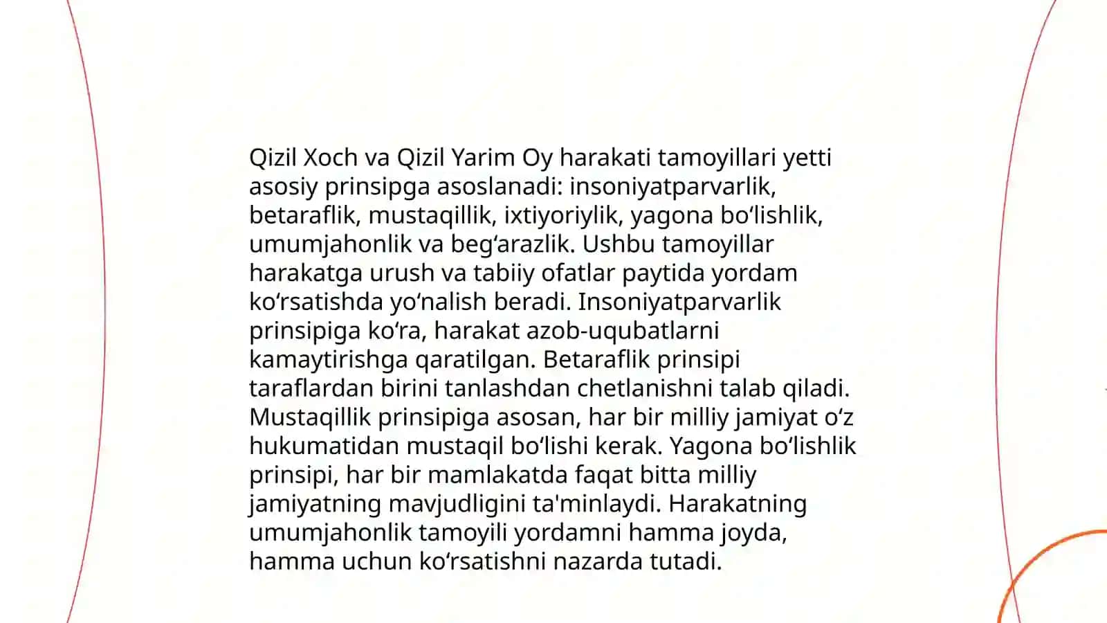 Xalqaro Qizil Xoch va Qizil Yarim Oy harakatining tuzilishi va asosiy tamoyillari 4