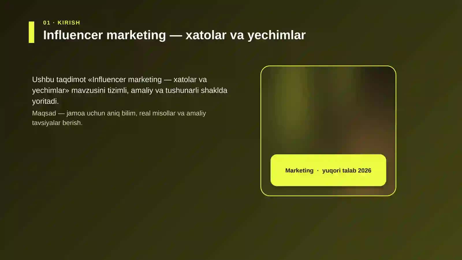 Influencer marketing — xatolar va yechimlar 4