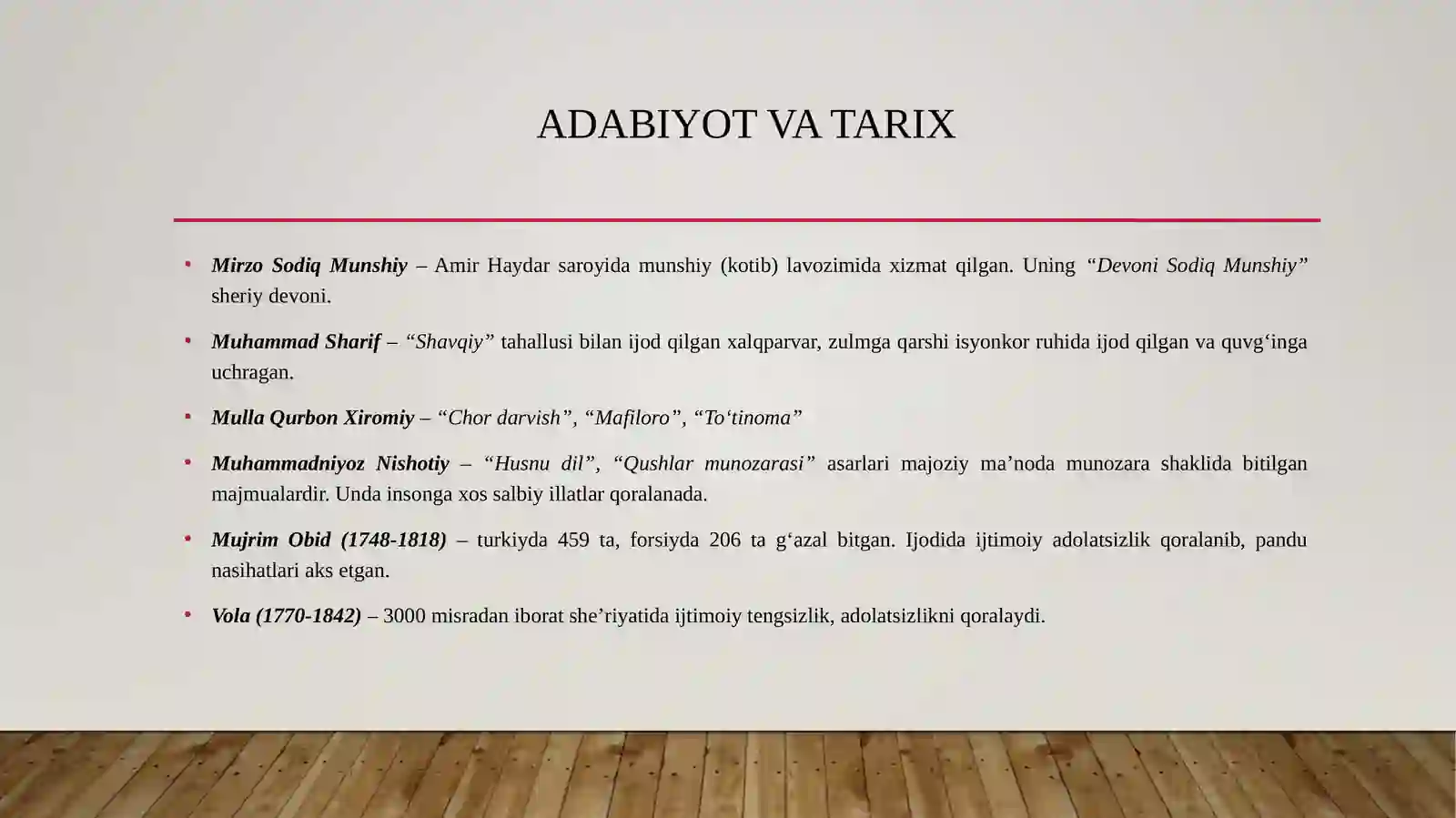Buxoro amirligida madaniy hayot 4