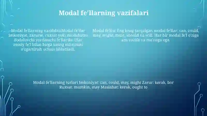 Modal Verbs 4
