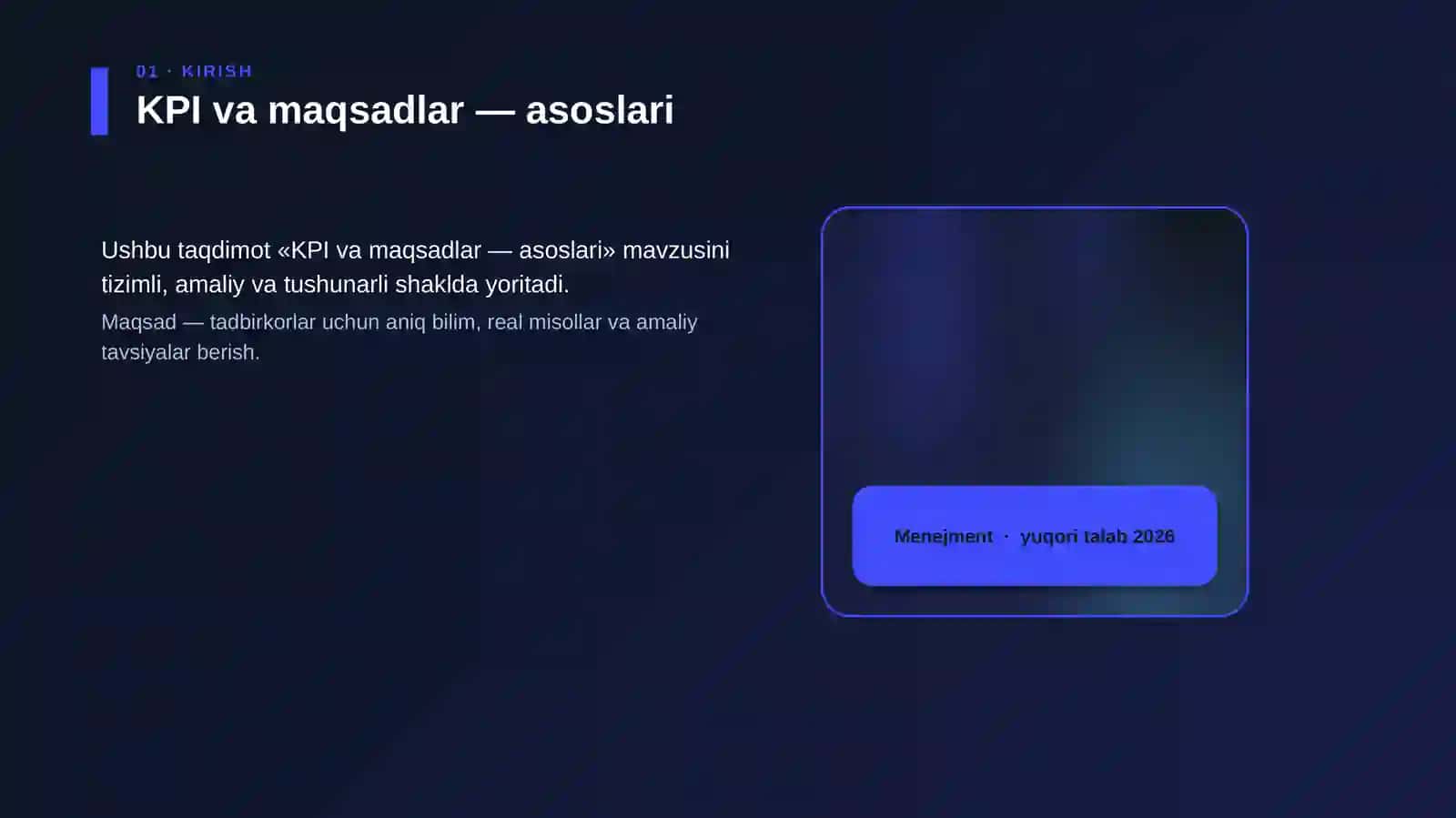 KPI va maqsadlar — asoslari 4