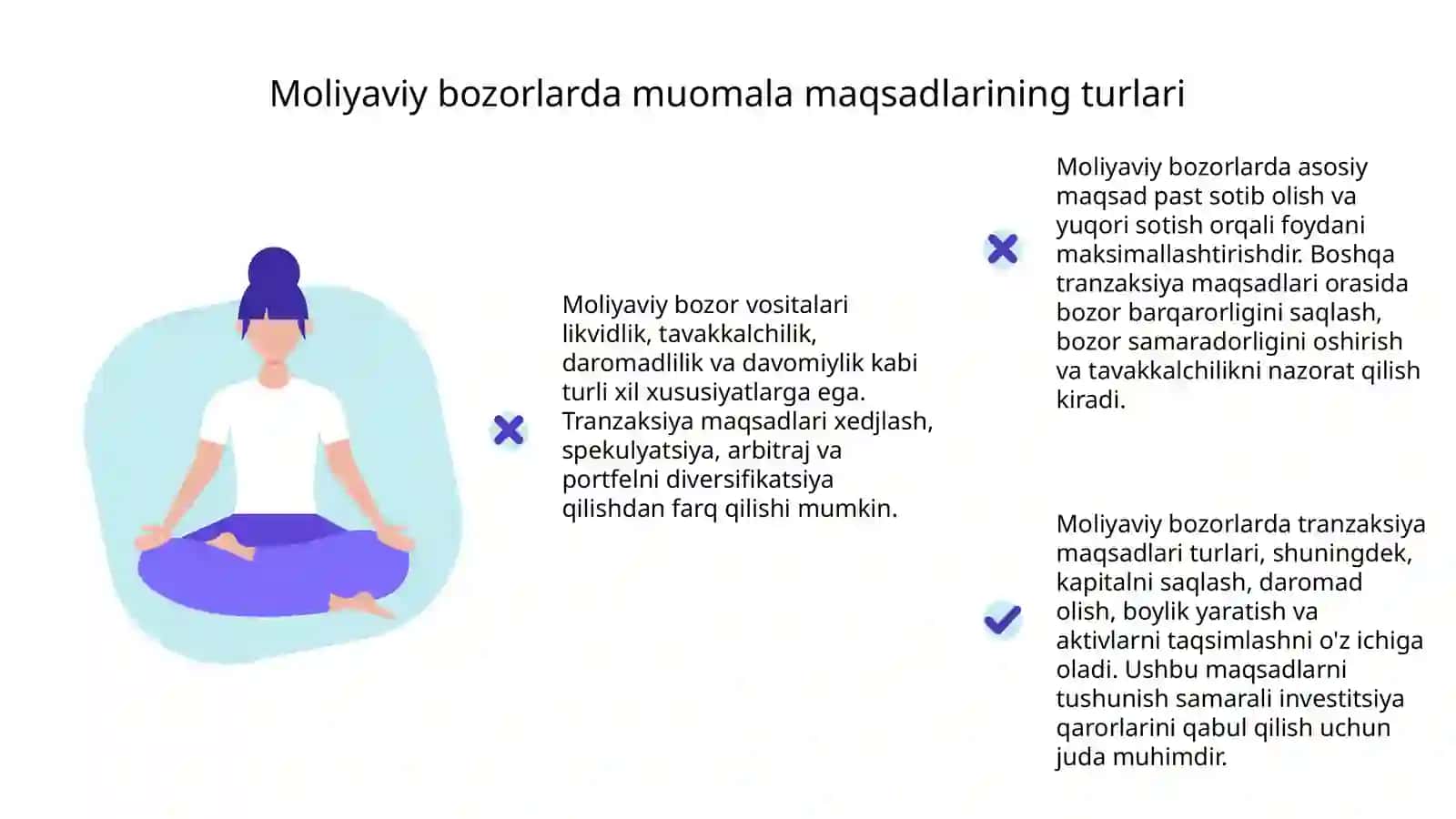 Moliya bozori instrumentlarining xususiyatlari, muomila maqsadlari, imkoniyatlari 4