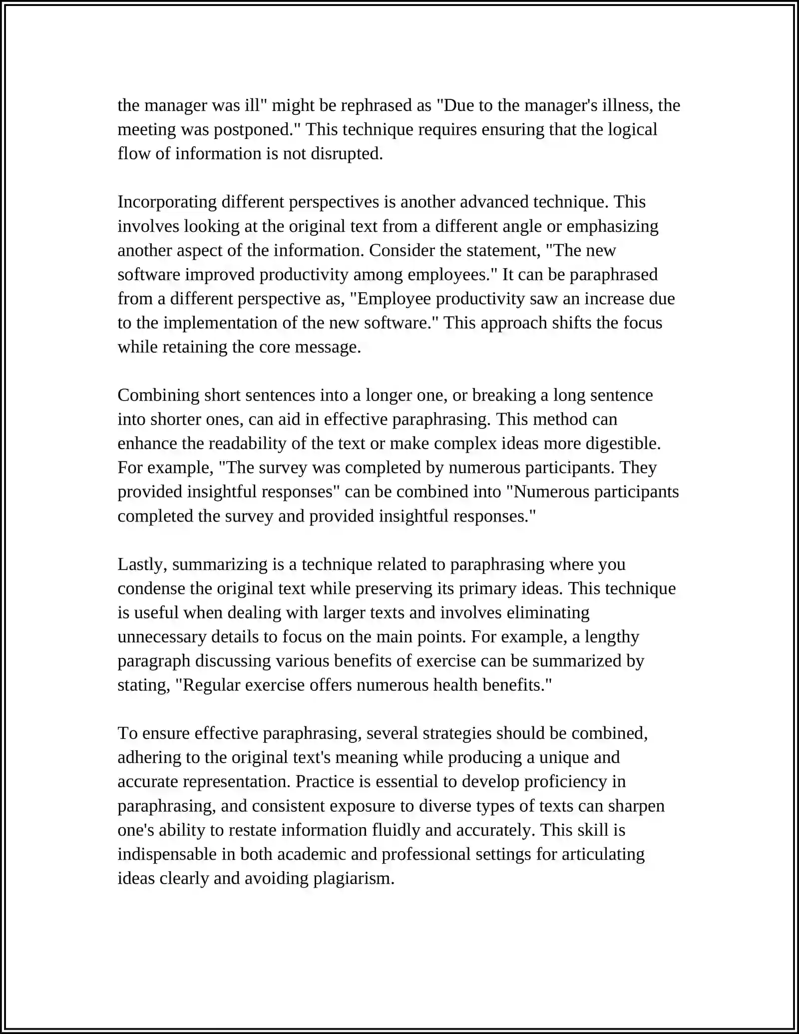 PARAPHRASING AND SUMMARIZING, REFERENCING 4