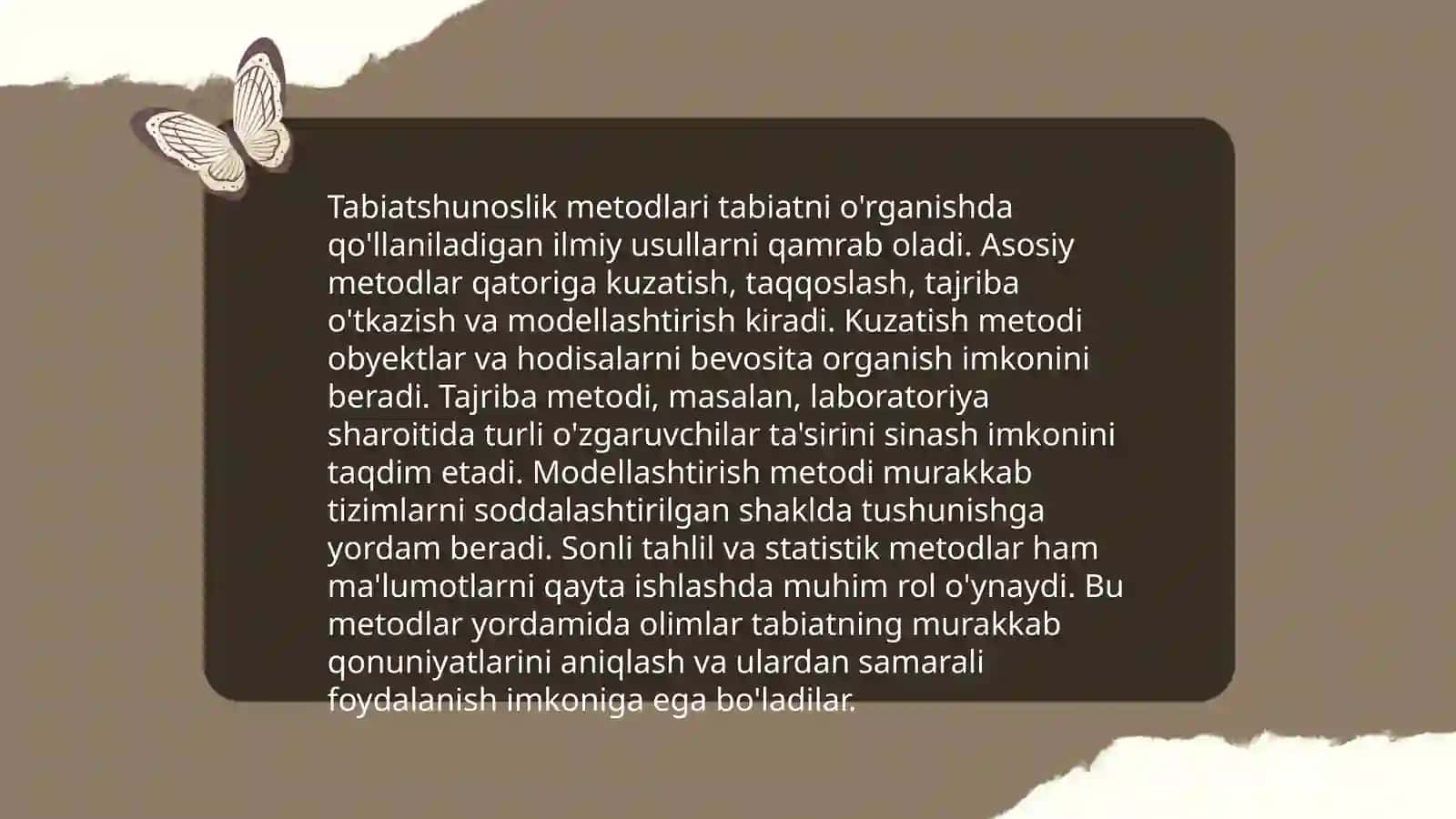 Tabiat bilan tanishtirish metodlari haqida tushuncha 4