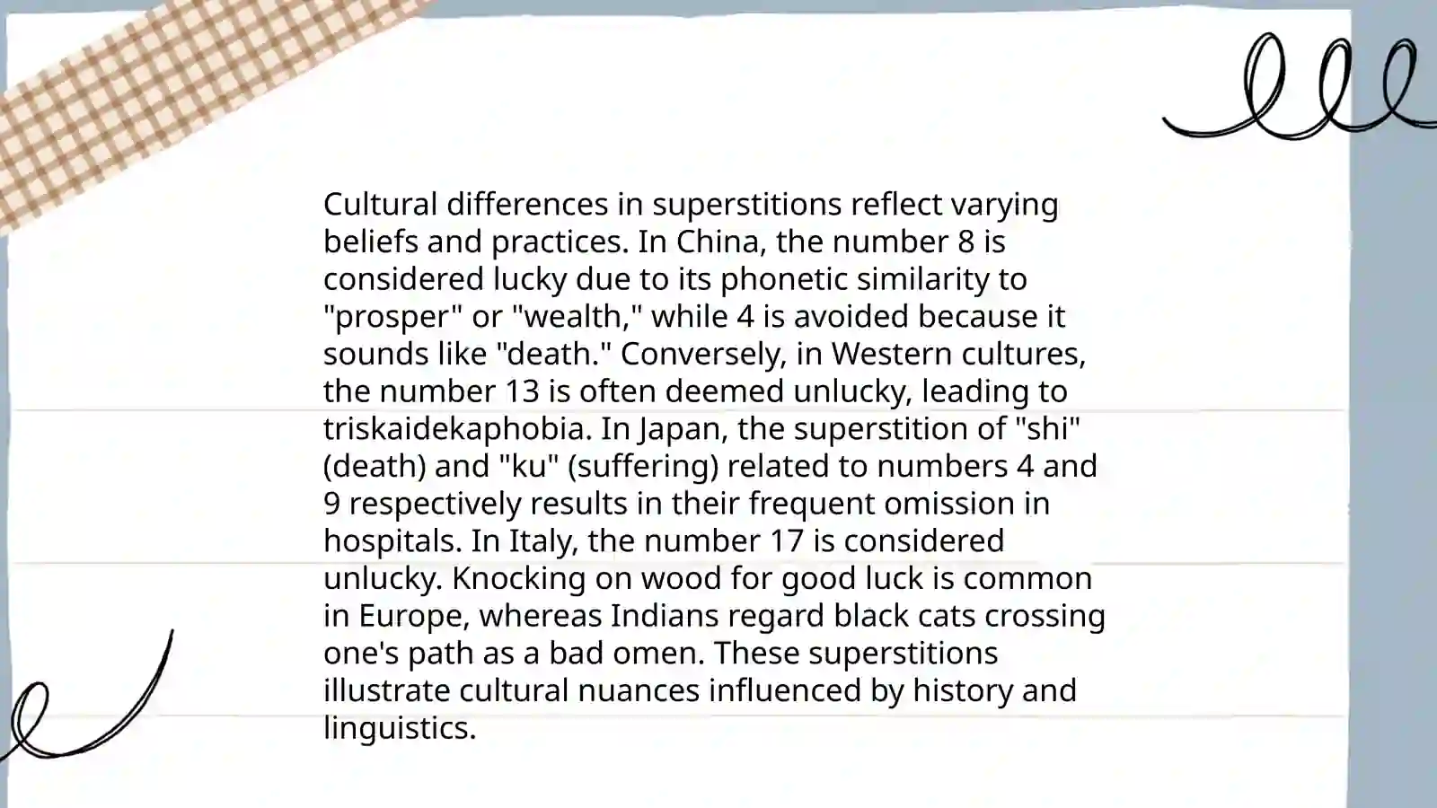 Superstitions and beliefs 4