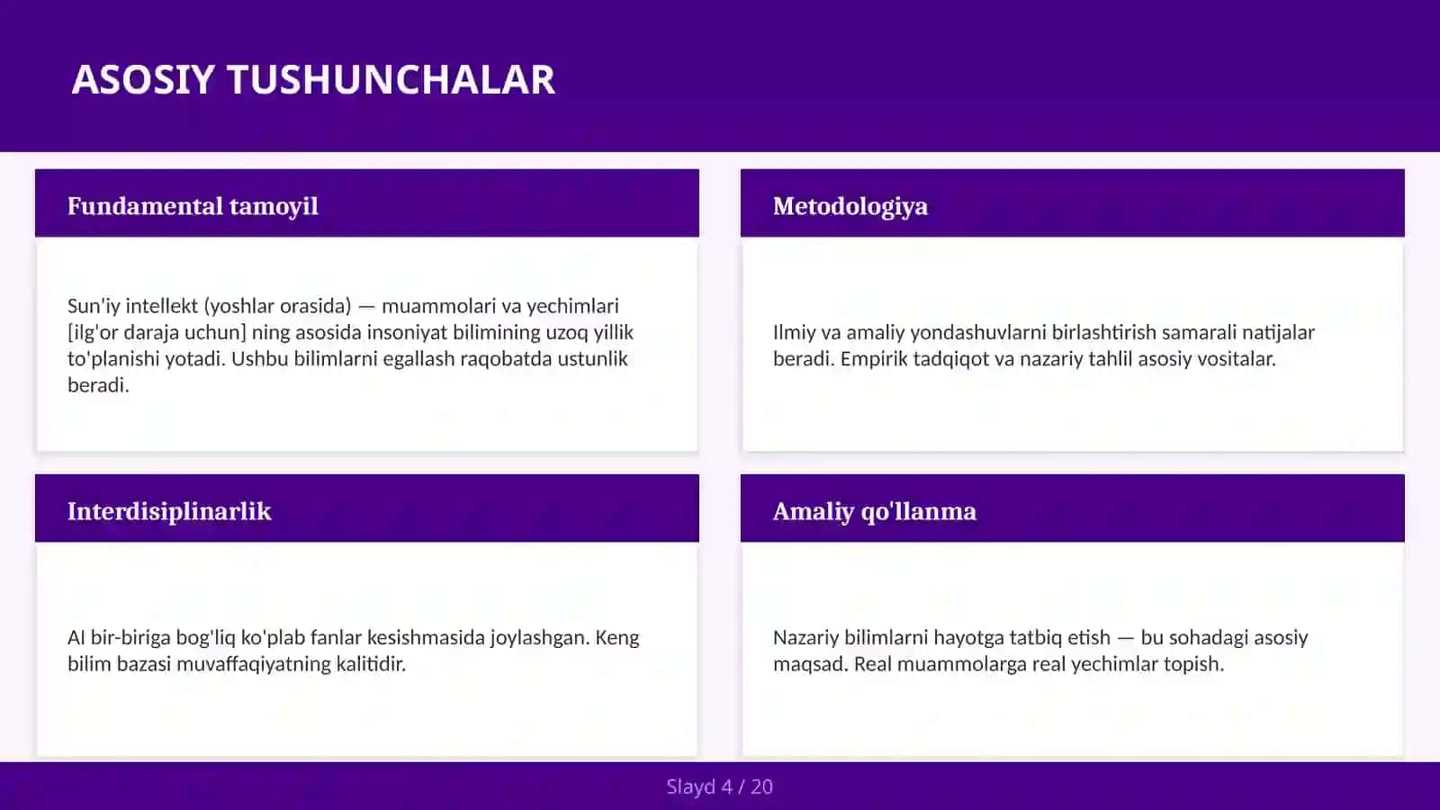 Sun'iy intellekt (Yoshlar Orasida) - Muammolari va Yechimlari [Ilg'or Daraja Uchun] 4