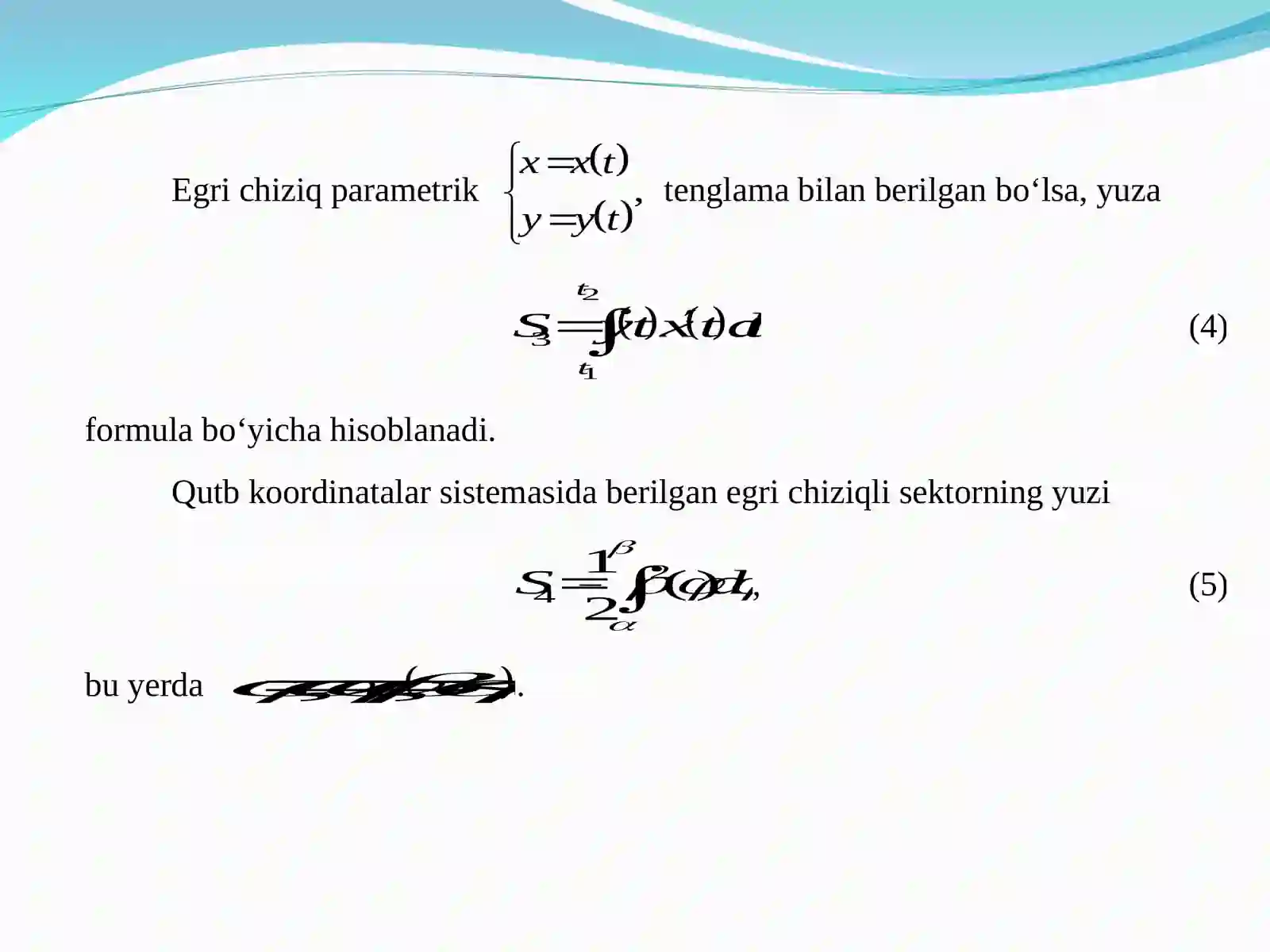 Aniq integralning tadbiqlari 4
