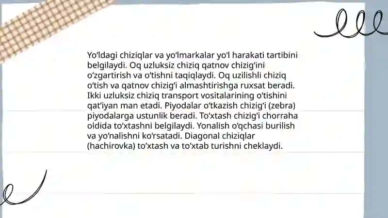 Yo'l harakati qoidalari 4