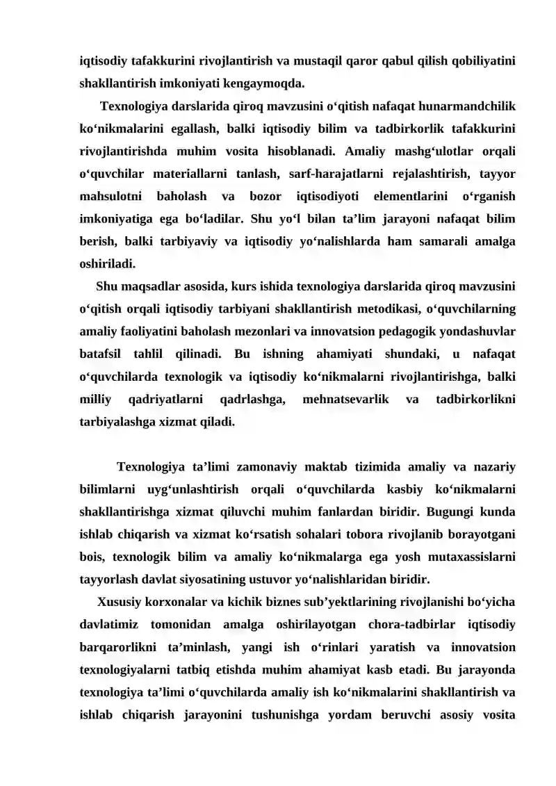 Texnologiya darslarida xalq hunarmandchiligi texnologiyasi (qiroq) 4