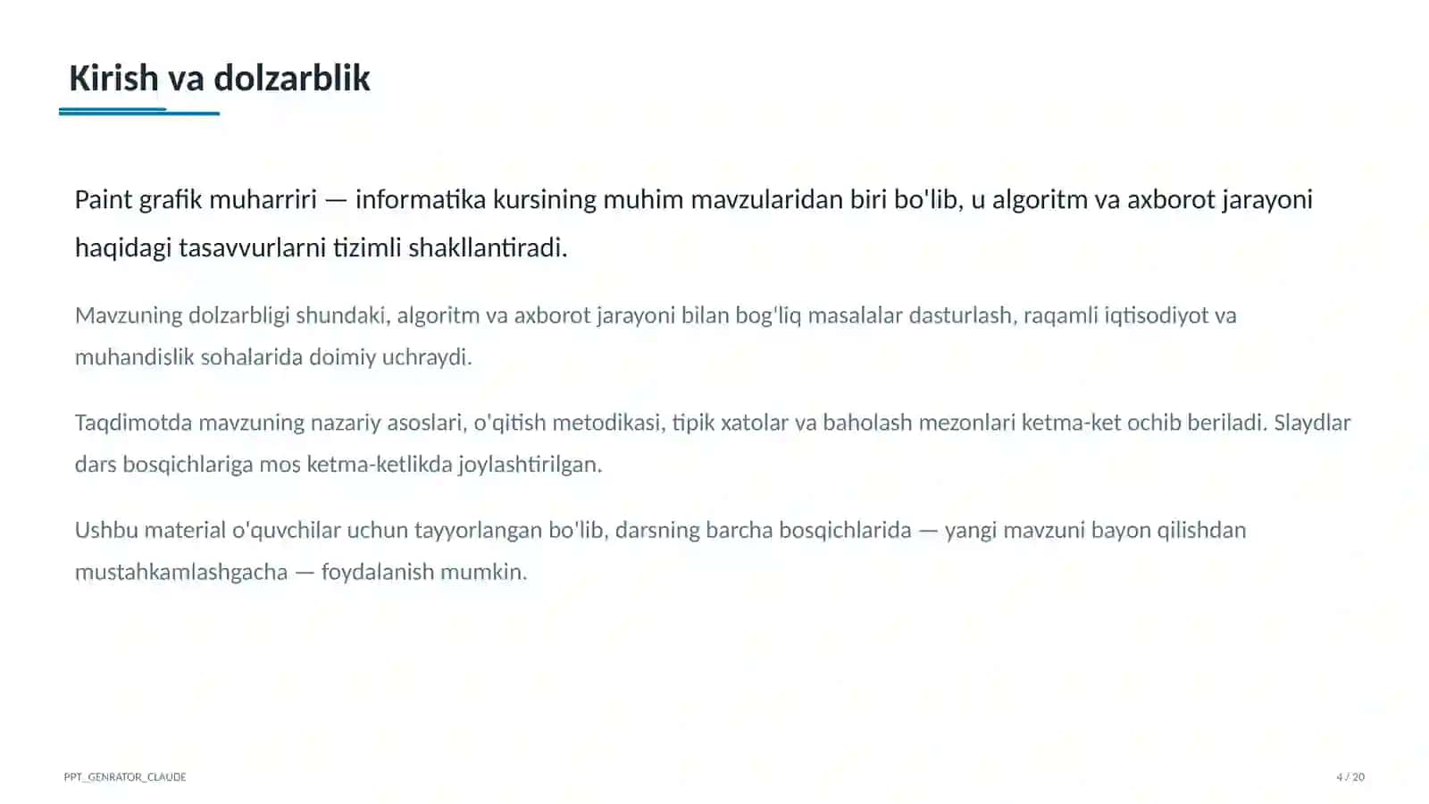Paint grafik muharriri (5-sinf) 1